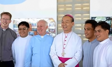 Bishop of Surat Thani Diocese, Joseph Prathan with the Marist Community at the Blessing of the New Marist Centre Ranong